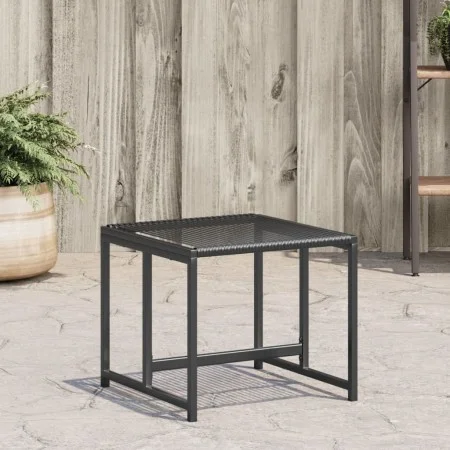 Gartenhocker, 4 Stück, aus schwarzem synthetischem Rattan. von , Hocker für den Außenbereich - Ref: Foro24-4008579, Preis: 80...