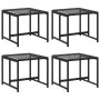 Gartenhocker, 4 Stück, aus schwarzem synthetischem Rattan. von , Hocker für den Außenbereich - Ref: Foro24-4008579, Preis: 80...