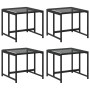 Gartenhocker, 4 Stück, aus schwarzem synthetischem Rattan. von , Hocker für den Außenbereich - Ref: Foro24-4008579, Preis: 82...