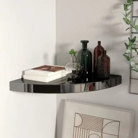 Glossy black MDF corner floating shelf 35x35x3.8 cm by vidaXL, Shelves and shelves - Ref: Foro24-323910, Price: 25,24 €, Disc...
