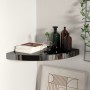 Glossy black MDF corner floating shelf 35x35x3.8 cm by vidaXL, Shelves and shelves - Ref: Foro24-323910, Price: 26,02 €, Disc...