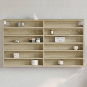 Ingenieurholz-Vitrine in Sonoma-Eiche 100x8,5x58 cm von , Regale und Regale - Ref: Foro24-847942, Preis: 49,31 €, Rabatt: %