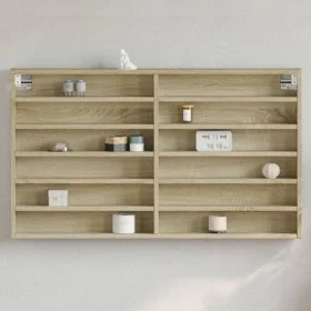 Ingenieurholz-Vitrine in Sonoma-Eiche 100x8,5x58 cm von , Regale und Regale - Ref: Foro24-847942, Preis: 48,52 €, Rabatt: %