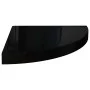 Glossy black MDF corner floating shelf 35x35x3.8 cm by vidaXL, Shelves and shelves - Ref: Foro24-323910, Price: 25,24 €, Disc...