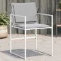 Gartenstühle mit Kissen, 4 Stück, aus weißem Stahl und Textilene von , Gartenstühle - Ref: Foro24-4008587, Preis: 117,19 €, R...
