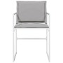 Sillas de jardín con cojines 4 uds acero y textilene blanco by , Garden chairs - Ref: Foro24-4008587, Price: 160,54 €, Discou...