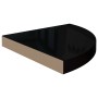 Eckregal aus glänzend schwarzem MDF, 35 x 35 x 3,8 cm von vidaXL, Regale und Regale - Ref: Foro24-323910, Preis: 26,02 €, Rab...