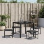 Taburetes de jardín con cojines 4 uds acero y textilene negro by , Outdoor ottomans - Ref: Foro24-4008585, Price: 97,49 €, Di...