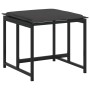 Taburetes de jardín con cojines 4 uds acero y textilene negro by , Outdoor ottomans - Ref: Foro24-4008585, Price: 97,49 €, Di...