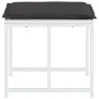 Taburetes de jardín con cojines 4 uds acero y textilene blanco by , Outdoor ottomans - Ref: Foro24-4008591, Price: 85,39 €, D...