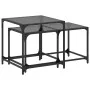 Stapelbare Couchtische mit Glasplatte, 2 Stück, schwarzer Stahl von , Couchtisch - Ref: Foro24-845985, Preis: 61,67 €, Rabatt: %