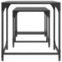 Stapelbare Couchtische mit Glasplatte, 2 Stück, schwarzer Stahl von , Couchtisch - Ref: Foro24-845985, Preis: 61,67 €, Rabatt: %