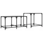 Stapelbare Couchtische mit Glasplatte, 2 Stück, schwarzer Stahl von , Couchtisch - Ref: Foro24-845985, Preis: 61,67 €, Rabatt: %