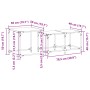 Mesas de centro apilables y tapa de vidrio 2 pzas acero negro by , Coffee table - Ref: Foro24-845985, Price: 62,47 €, Discoun...