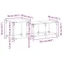 Stapelbare Couchtische mit Glasplatte, 2 Stück, schwarzer Stahl von , Couchtisch - Ref: Foro24-845985, Preis: 61,67 €, Rabatt: %