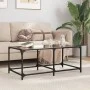 Schwarzer Couchtisch mit Glasoberfläche und Stahlgestell, 98,5x50x40 cm. von , Couchtisch - Ref: Foro24-845979, Preis: 47,63 ...
