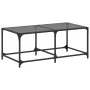 Schwarzer Couchtisch mit Glasoberfläche und Stahlgestell, 98,5x50x40 cm. von , Couchtisch - Ref: Foro24-845979, Preis: 47,63 ...