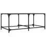 Schwarzer Couchtisch mit Glasoberfläche und Stahlgestell, 98,5x50x40 cm. von , Couchtisch - Ref: Foro24-845979, Preis: 47,63 ...