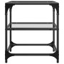 Mesa de centro superficie de vidrio 2 uds acero 40x40x45 cm by , Coffee table - Ref: Foro24-846003, Price: 53,43 €, Discount: %