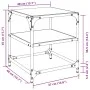 Glasoberfläche für Couchtisch, 2 Stück, Stahl, 40x40x45 cm. von , Couchtisch - Ref: Foro24-846003, Preis: 52,78 €, Rabatt: %