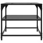 Mesa de centro superficie de vidrio acero negra 50x50x45 cm by , Coffee table - Ref: Foro24-846008, Price: 41,14 €, Discount: %