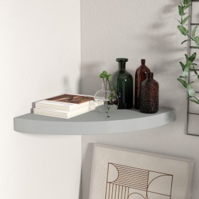 323922 Floating Corner Shelf Grey 35x35x3,8 cm MDF de vidaXL, Estantes y estanterías - Ref: Foro24-323922, Precio: 22,61 €, D...