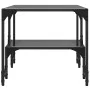 Schwarzer Couchtisch mit Glasoberfläche und Stahlgestell, 98,5x50x45 cm. von , Couchtisch - Ref: Foro24-846015, Preis: 58,47 ...