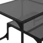 Schwarzer Couchtisch mit Glasoberfläche und Stahlgestell, 98,5x50x45 cm. von , Couchtisch - Ref: Foro24-846015, Preis: 58,47 ...