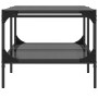 Schwarzer Couchtisch mit Glasoberfläche und Stahlgestell, 98,5x50x45 cm. von , Couchtisch - Ref: Foro24-846043, Preis: 78,82 ...