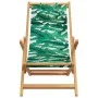 Faltbarer Strandstuhl aus massivem Eukalyptusholz und Blattstoff von , Gartenstühle - Ref: Foro24-366562, Preis: 73,04 €, Rab...