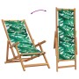 Silla de playa plegable madera maciza de eucalipto y tela hojas de , Sillas de jardín - Ref: Foro24-366562, Precio: 67,13 €, ...