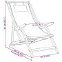 Faltbarer Strandstuhl aus massivem Eukalyptusholz und Blattstoff von , Gartenstühle - Ref: Foro24-366562, Preis: 73,04 €, Rab...
