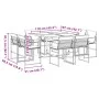Juego de comedor de jardín 9 piezas con cojines textileno negro by , Garden sets - Ref: Foro24-3295078, Price: 427,64 €, Disc...