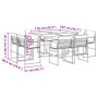 Juego de comedor de jardín 9 piezas con cojines textileno negro by , Garden sets - Ref: Foro24-3295078, Price: 434,57 €, Disc...