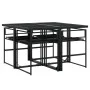 Juego de comedor de jardín 5 pzas con cojines textileno negro by , Garden sets - Ref: Foro24-3295073, Price: 258,01 €, Discou...