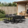 Juego de comedor de jardín 11 pzas con cojines textileno negro by , Garden sets - Ref: Foro24-3295084, Price: 484,85 €, Disco...