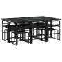 Gartensitzgruppe 11-teilig mit schwarzen Textilen-Kissen von , Gartensets - Ref: Foro24-3295084, Preis: 477,18 €, Rabatt: %