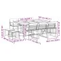 Gartensitzgruppe 11-teilig mit schwarzen Textilen-Kissen von , Gartensets - Ref: Foro24-3295084, Preis: 477,18 €, Rabatt: %