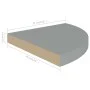 323922 Floating Corner Shelf Gray 35x35x3.8 cm MDF by vidaXL, Shelves and shelves - Ref: Foro24-323922, Price: 22,26 €, Disco...