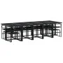 Juego de comedor de jardín 15 pzas con cojines textileno negro by , Garden sets - Ref: Foro24-3295086, Price: 775,55 €, Disco...