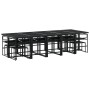 Juego de comedor de jardín 15 pzas con cojines textileno negro by , Garden sets - Ref: Foro24-3295086, Price: 777,40 €, Disco...