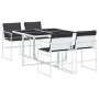 Gartensitzgruppe 5-teilig mit weißen Textilene-Kissen. von , Gartensets - Ref: Foro24-3295103, Preis: 261,81 €, Rabatt: %