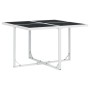 Juego de comedor de jardín 5 pzas con cojines textilene blanco de , Conjuntos de jardín - Ref: Foro24-3295103, Precio: 193,09 €