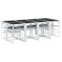 Juego de comedor de jardín 13 pzas con cojines textilene blanco de , Conjuntos de jardín - Ref: Foro24-3295115, Precio: 594,2...