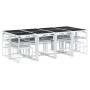 Juego de comedor de jardín 13 pzas con cojines textilene blanco by , Garden sets - Ref: Foro24-3295115, Price: 601,82 €, Disc...