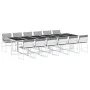 Juego de comedor de jardín 13 pzas con cojines textilene blanco by , Garden sets - Ref: Foro24-3295092, Price: 800,11 €, Disc...