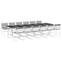 Juego de comedor de jardín 13 pzas con cojines textilene blanco by , Garden sets - Ref: Foro24-3295092, Price: 810,31 €, Disc...