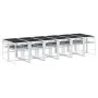 Juego de comedor de jardín 13 pzas con cojines textilene blanco by , Garden sets - Ref: Foro24-3295092, Price: 800,11 €, Disc...