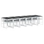 Juego de comedor de jardín 13 pzas con cojines textilene blanco by , Garden sets - Ref: Foro24-3295092, Price: 810,31 €, Disc...