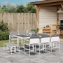 Gartensitzgruppe 11-teilig mit weißen Textilene-Kissen. von , Gartensets - Ref: Foro24-3295099, Preis: 472,06 €, Rabatt: %